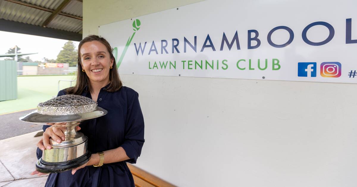 Sophie Bullivant is one of 90 volunteers helping to put on this year's Grasscourt Open at Warrnambool Lawn Tennis Club. Picture by Eddie Guerrero.