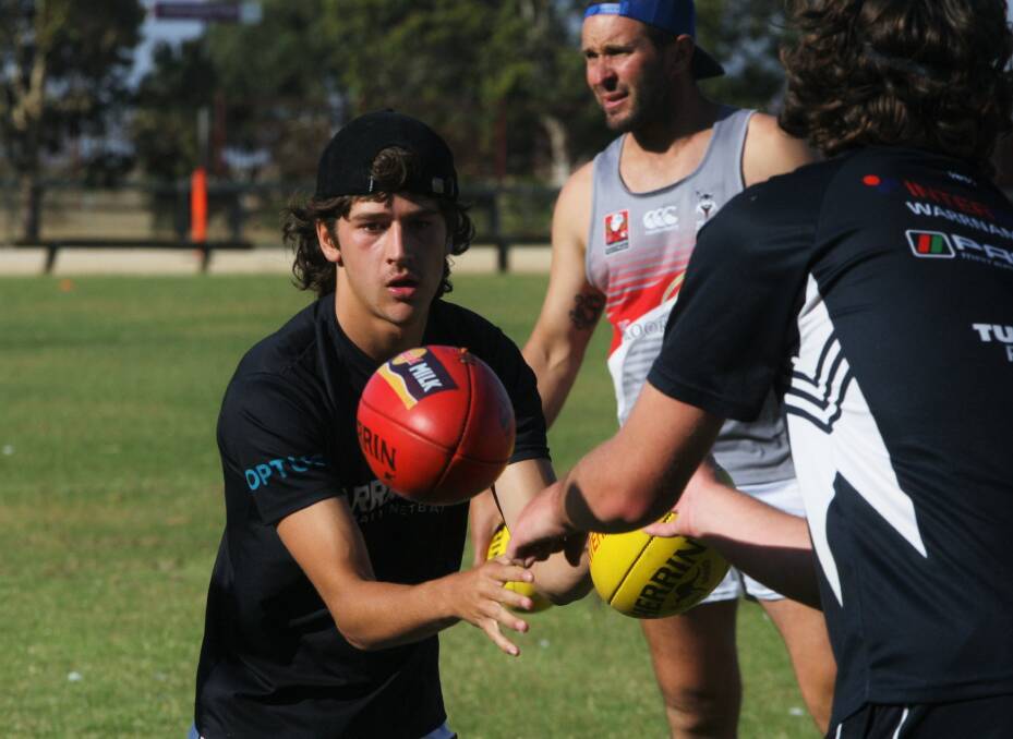 RISING STAR: Cooper Hoffmann has been a regular at Warrnambool's pre-season training sessions, with more senior opportunities in his sights. Picture: Meg Saultry