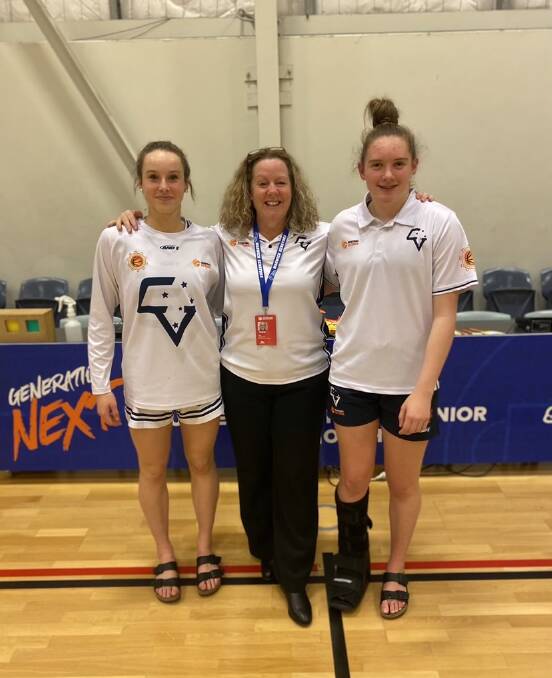 BIG STAGE: Poppy Myers, Lisa Chesshire and Eve Covey were all proud of Vic Country's efforts at national championships despite a "disappointing" loss in the bronze medal match.