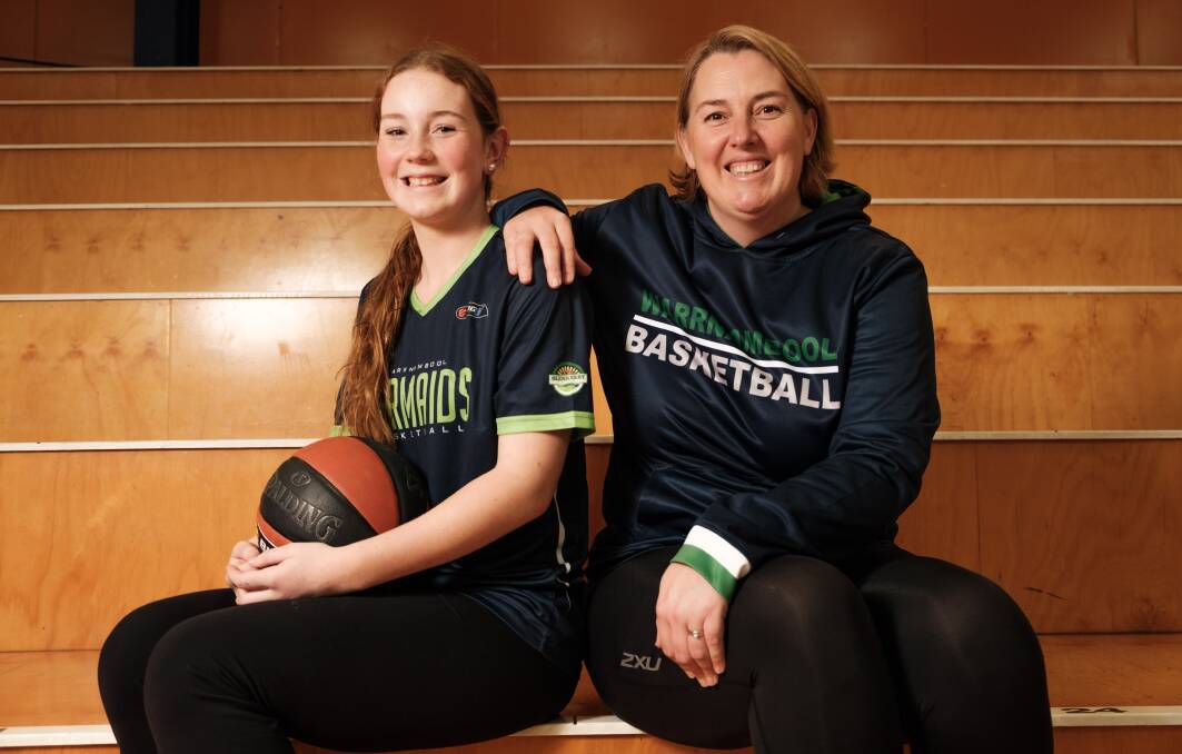 FAMILY BOND: Matilda and Kate Sewell are enjoying the season as teammates for the Warrnambool Mermaids. Picture: Chris Doheny