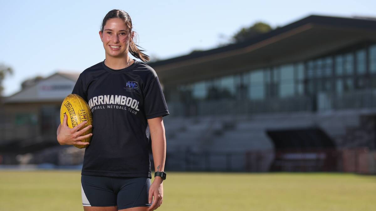 GUN: Isobel Upfal, Warrnambool's reigning women's best and fairest, is gearing up for her second season with the Blues. Picture: Morgan Hancock