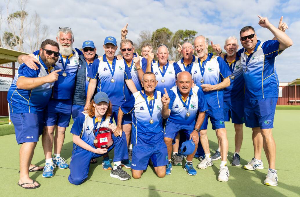Warrnambool Gold were rapt to win the division one title on Saturday. Picture by Eddie Guerrero