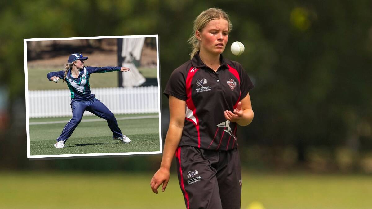 Milly Illingworth pictured playing for Vic Country (inset) and Essendon Maribyrnong Park this year. Pictures by Mark Willoughby Photography, CM Thomas Photography