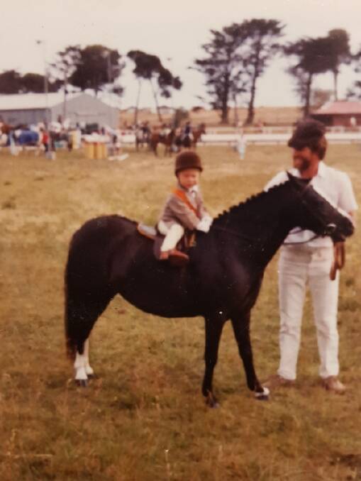 Shirl McCosker as a child, riding a pony. He is passionate about the horse racing industry. Picture supplied