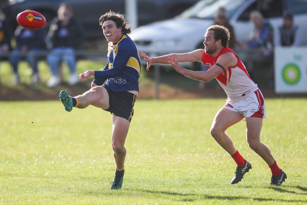 GUN: Bailey Jenkinson (left) was best on for North Warrnambool in its win over South. Picture: Morgan Hancock