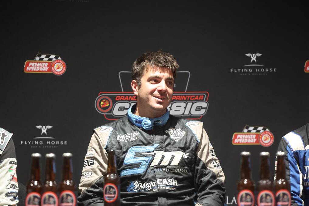 Aaron Reutzel was all smiles in a post-classic press conference. Picture by Eddie Guerrero.