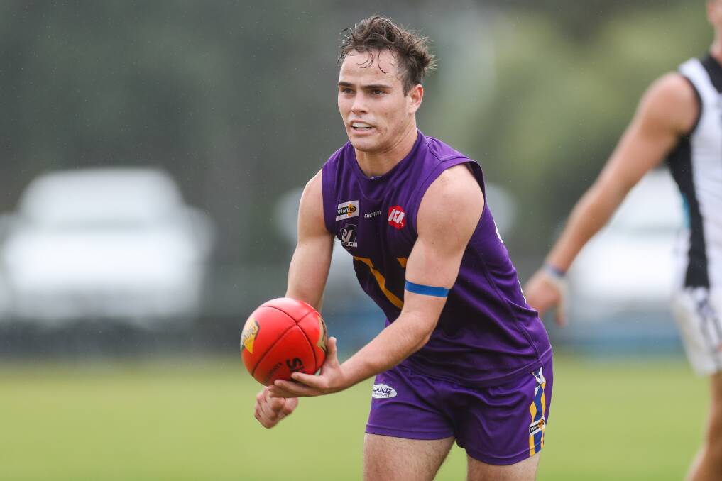 BACK ON BOARD: Tyler Hetherington (pictured for Port Fairy in 2019) is expected to suit up for the Seagulls in rounds 17 and 18.