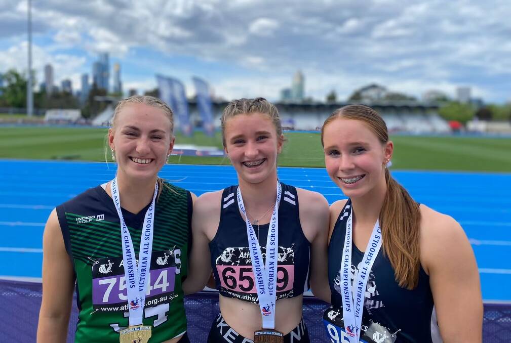 Layla Watson, Hannah McMeel and Grace Kelly all medalled at the second weekend of the Victorian All-School championships.