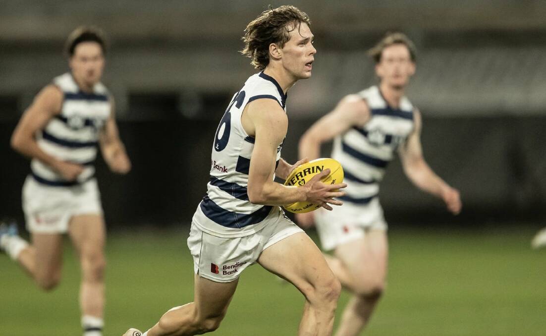 Terang Mortlake's Ryley Hutchins has earned a spot with Geelong's VFL team for 2023. Picture by Arj Giese