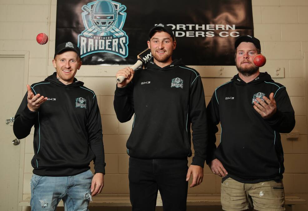 CHALLENGE ACCEPTED: Jake McKinnon, Joe McKinnon and Johno Benallack are ready to get stuck into division one cricket at Northern Raiders. Picture: Morgan Hancock