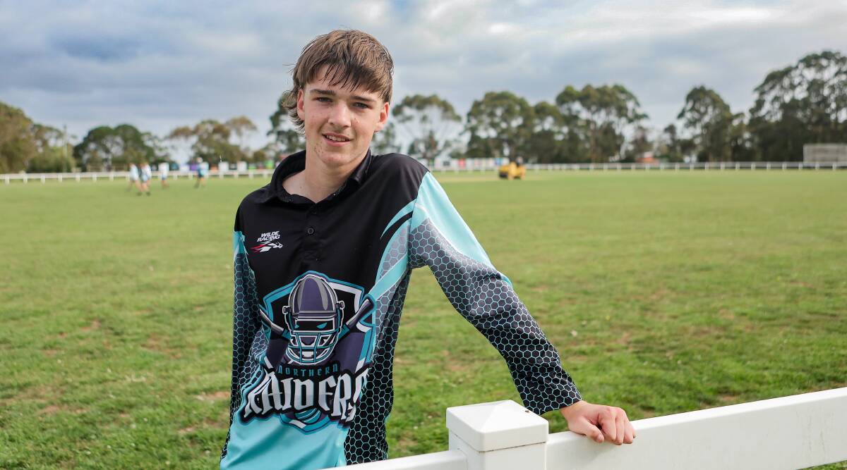 Jack Lenehan, 15, is enjoying the challenge of division one cricket at Northern Raiders. Picture by Anthony Brady