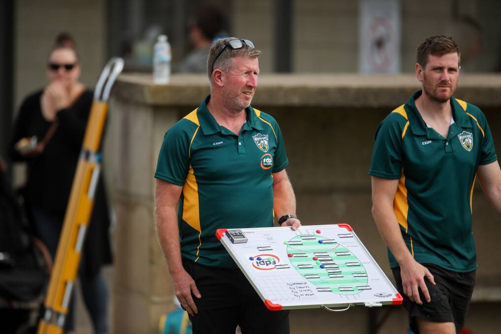 FLEXIBLE: Football coaches, including Old Collegians mentor Ben van de Camp, have had to be flexible with their boards this year. Picture: Morgan Hancock