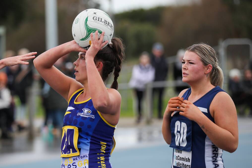 TOUGH: Eagles coach Skye Billings was influential in goals on Saturday. Picture: Morgan Hancock