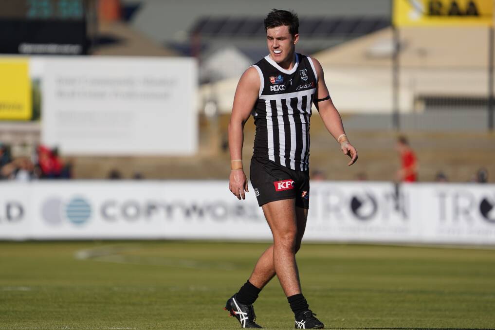 Nick Hooker pictured playing for Port Adelaide in the SANFL in 2021. Picture by Port Adelaide Football Club