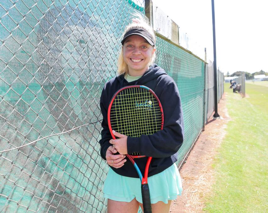 Hamilton's Willow Sainsbury is enjoying playing the Warrnambool Grasscourt Open. Picture by Anthony Brady