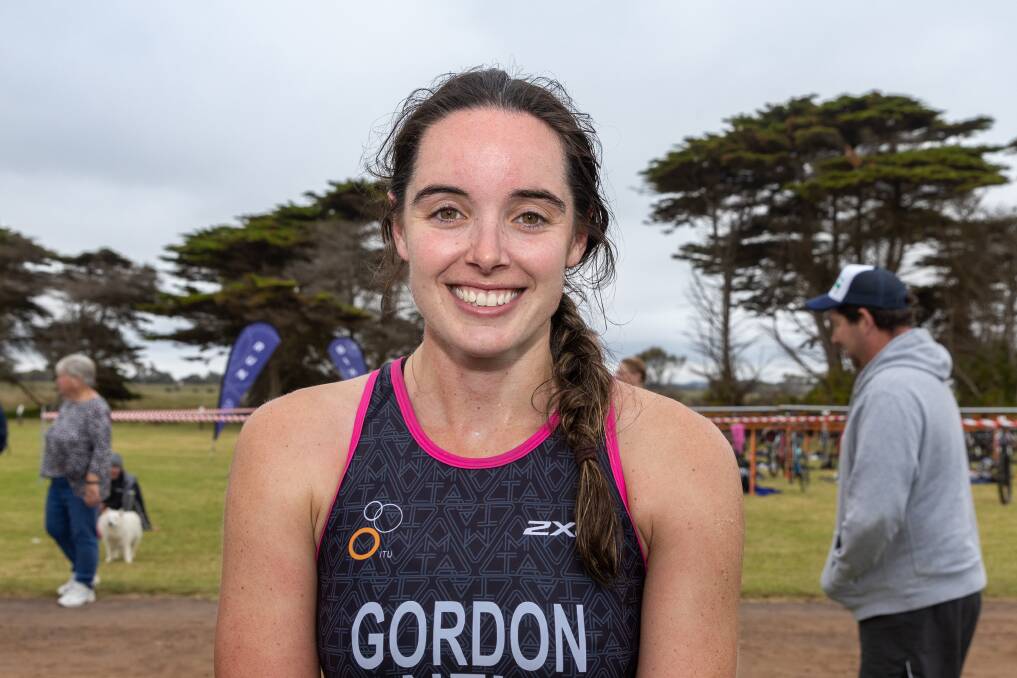 Brooke Gordon was the fastest female in the Killarney sprint course triathlon. Picture by Eddie Guerrero.