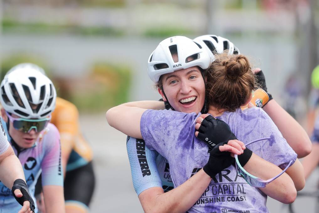 Sophie Edwards in disbelief after winning the Lochard Energy Warrnambool Women's Classic. Picture by Anthony Brady