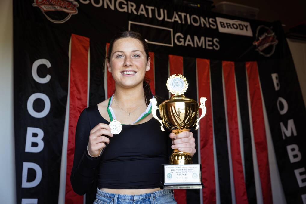 Cobden's Grace Taylor was crowned Hampden league's division one best and fairest winner. Picture by Sean McKenna