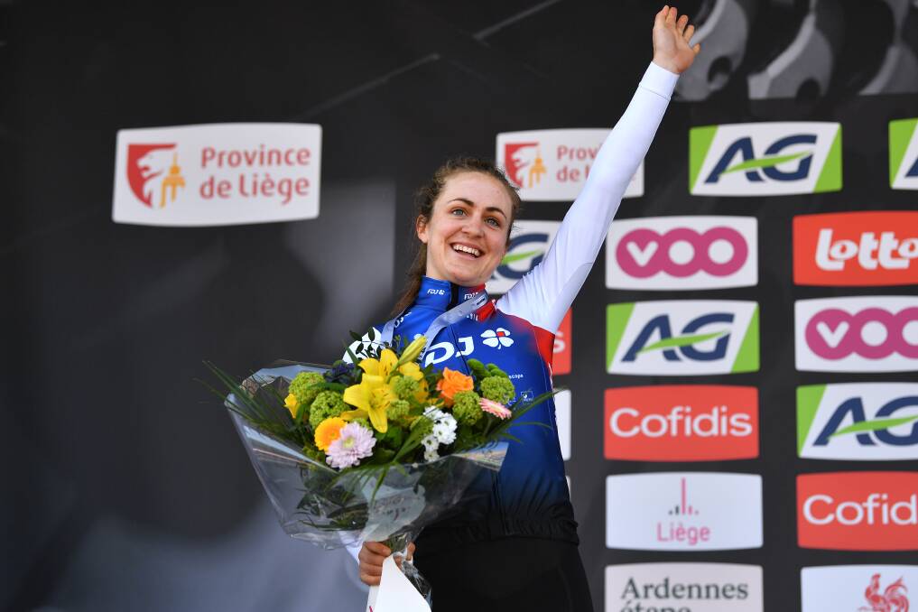 SECOND: Camperdown export Grace Brown finished on the podium at the Liège-Bastogne-Liège. Picture: Getty Images