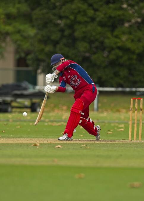 POWER: Townsend on the drive for the Demons earlier this season. Picture: CM Thomas Photography