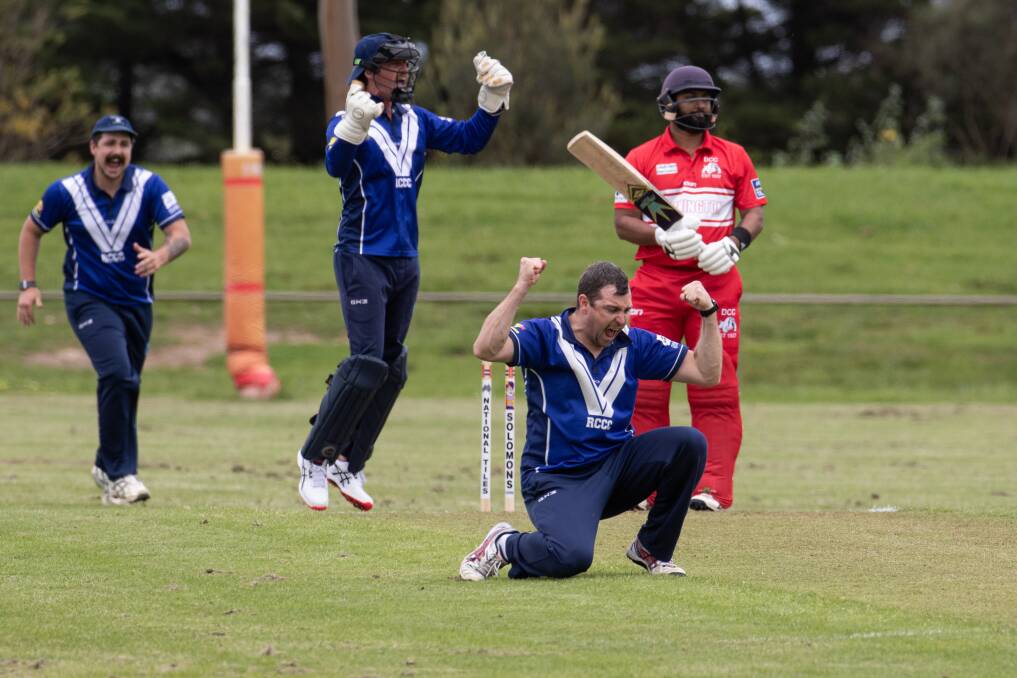 Wickets are flowing for Russells Creek spearhead Craig Britten. Picture by Sean McKenna