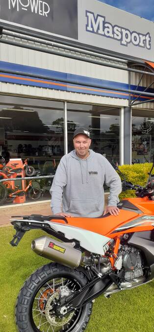 Steven Wood outside his motorcycle shop in Warrnambool. Picture supplied