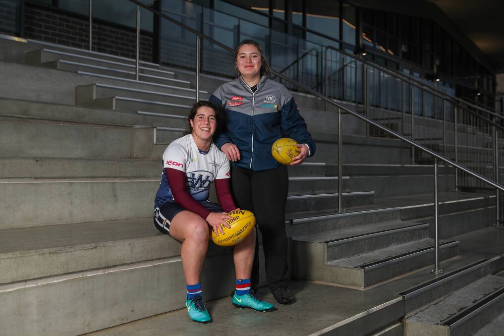 FINALS TIME: Warrnambool pair Lucy El-Hage and Latoya Folima will play their 50th match in the under 18 girls elimination final. Picture: Morgan Hancock