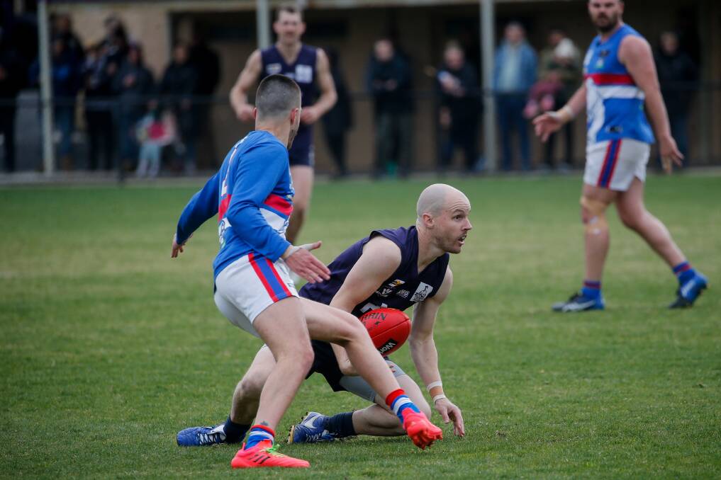 Nirranda coach Brayden Harkness won the AFL Victoria Country Medal as best afield. Picture by Anthony Brady
