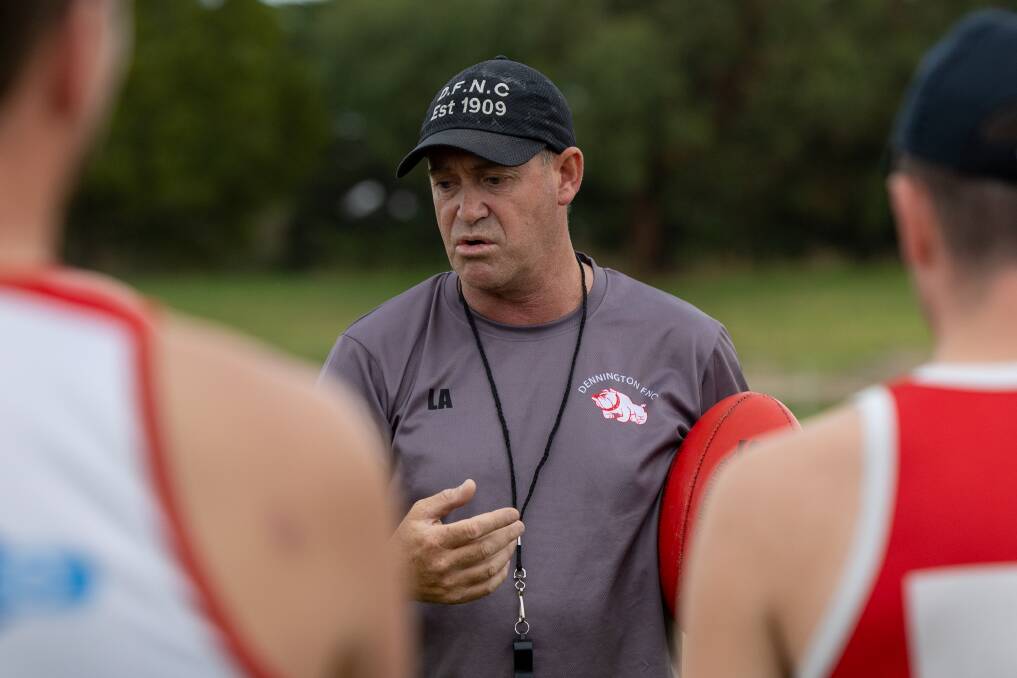 Dennington coach Leigh Anderson enters his first season as mentor of the Dogs. Picture by Eddie Guerrero