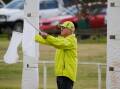 Warrnambool's Malcolm Clapp umpiring during a Hampden league game in 2021. Picture by Anthony Brady