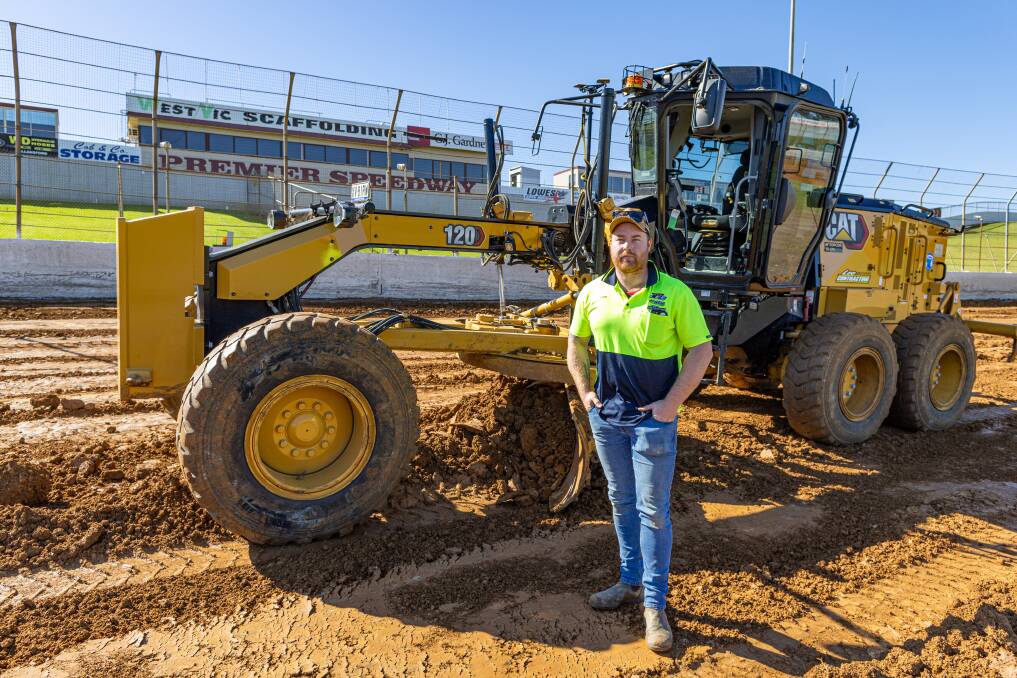 Louie O'Brien from Lee Contracting at the club's new track.