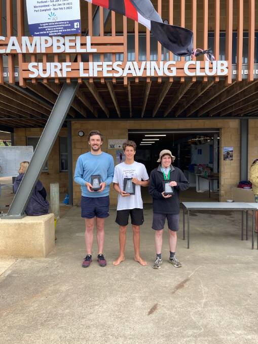 Sebastian Christie-Crane, Jude De Silva-Smith and Thomas Spafford were the top three place getters overall. Picture supplied