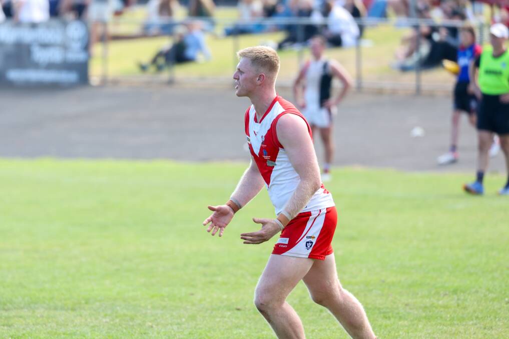 Harry Lee in action for South Warrnambool earlier this season. Picture by Eddie Guerrero
