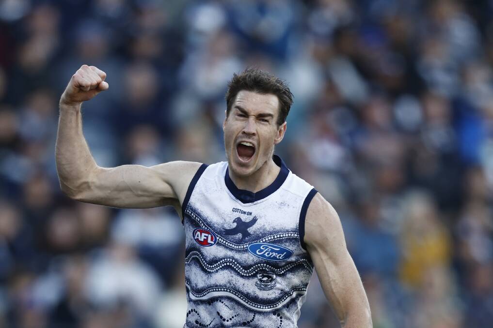 MILESTONE: Geelong star Jeremy Cameron kicked goal 500 at on the weekend. Picture: Getty Images