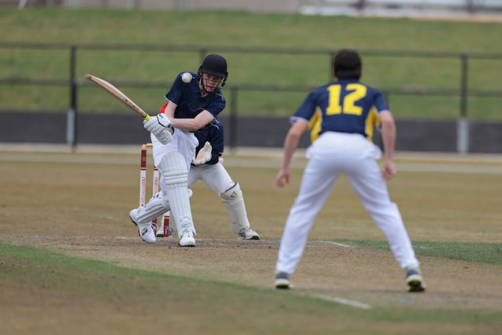 Toby Madden batting for the Western Waves last year at Reid Oval in Warrnambool. Picture by Sean McKenna