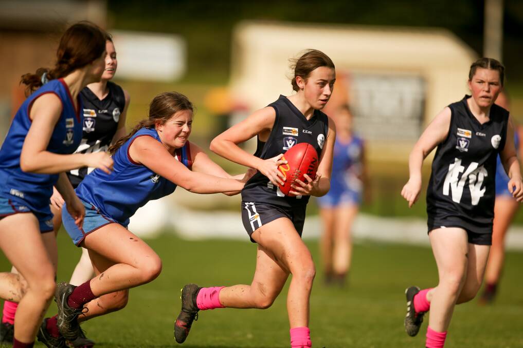 BIG CHALLENGE: Ava Moore and her Warrnambool teammates will tackle Horsham Demons in this Sunday's under 18 prelim final. Picture: Chris Doheny