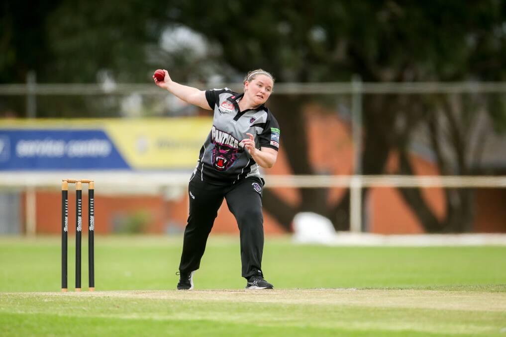 RECORD NUMBERS: Female cricket is booming in Warrnambool. West Warrnambool's Hannah Meates is among the players. Picture: Chris Doheny