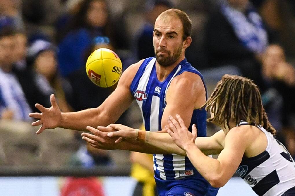 North Melbourne star Ben Cunnington is a welcome sight back on the football field. File picture