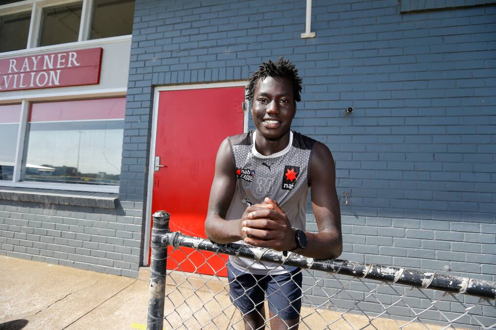 HOME: Luamon Lual is loving his football at South Warrnambool. Picture: Anthony Brady