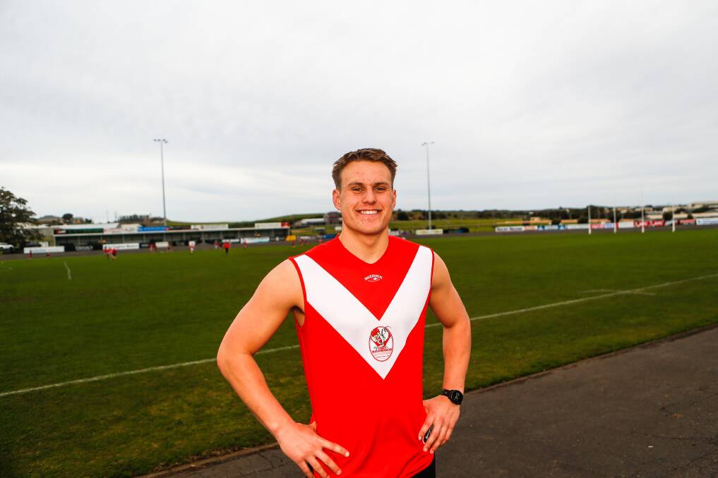 South Warrnambool draft prospect George Stevens is in next year's AFL Academy intake. Picture by Anthony Brady