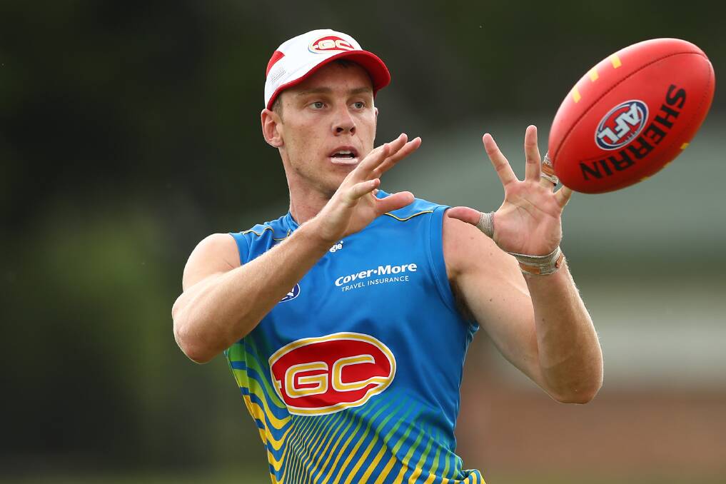 RISING SUN: North Warrnambool Eagles export Josh Corbett at training this week. Picture: Getty Images