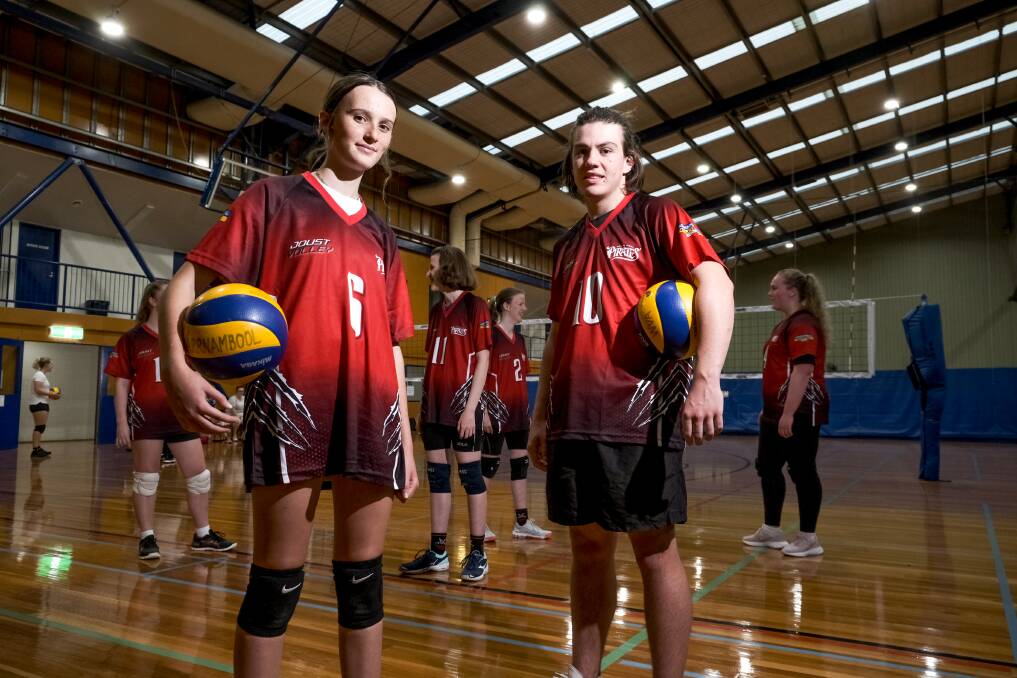 DEBUTS: Grace Knoll-Miller and Wilson Lilley are new to volleyball. Picture: Chris Doheny