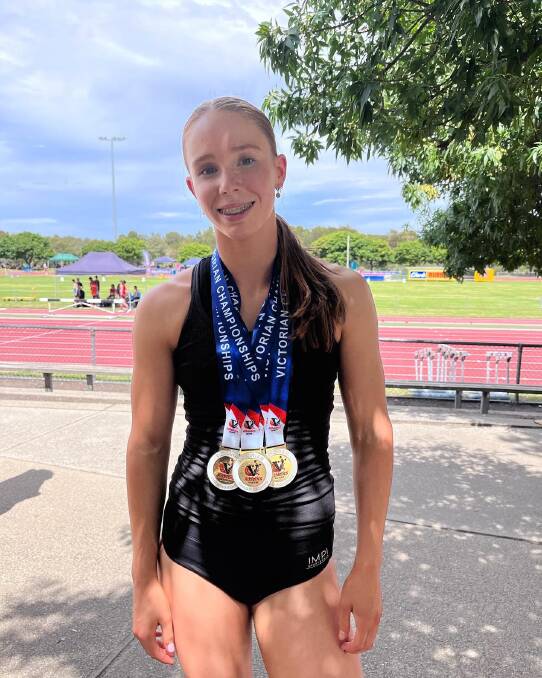 Warrnambool sprinter Grace Kelly won four gold medals on the weekend in Geelong. Picture supplied
