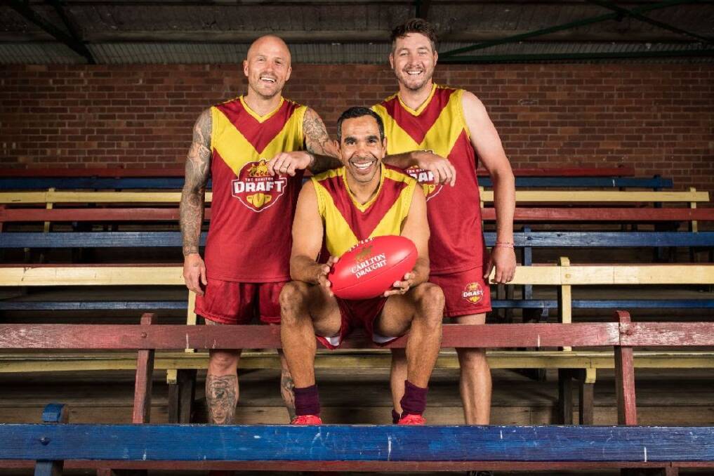 AFL GREATS: Nathan Jones, Eddie Betts and Dale Thomas are three of the eight former AFL champions set to take part. Picture: Supplied