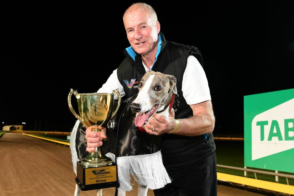 WINNER: Ferdinand Boy with trainer David Geall following the Warrnambool Cup. Picture: Clint Anderson
