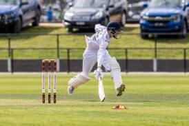 Russells Creek's Ryan Barnes, pictured batting in the 2022-23 division one grand final, looms as a key player. Picture by Sean McKenna