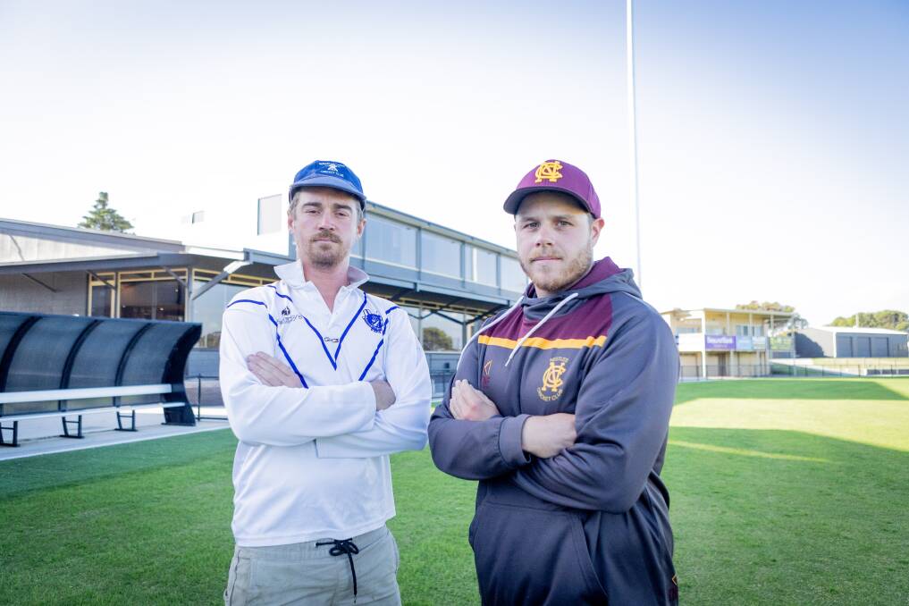 Russells Creek coach Cam Williams and Nestles captain Jacob Hetherington will face-off in the WDCA grand final. Picture by Anthony Brady