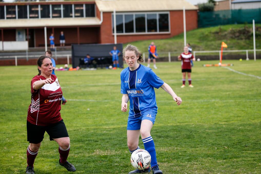 Warrnambool Rangers' Millie Barling during the women's game against Creswick Maroon. Picture: Anthony Brady