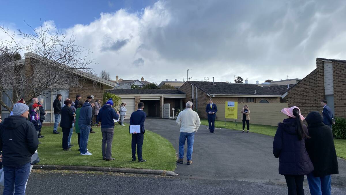 Warrnambool house hunters braved an early-spring chill to contest the only auction to go ahead in the city on September 17. Picture by William Huynh