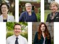 Western Victoria Region upper house MPs have been confirmed with Labor's Jacinta Ermacora, top left, Liberal's Joe McCracken, bottom left, and Greens' Sarah Mansfield, bottom right, joining Labor's Gayle Tierney, top right, and Liberal's Bev McArthur, top middle.